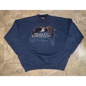 Vintage 1997 Harley Davidson Sweatshirt SZ XL 90’s Pittsburgh Eagle Crewneck a2